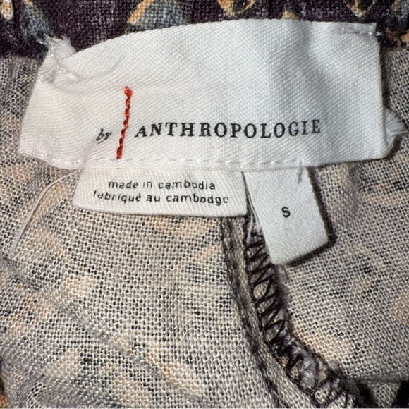 Anthropologie Linen Utility Jogger Multi Fall Color Patterned Joggers Boho Small - Picture 10 of 16